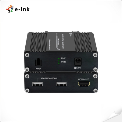 Mini 4k Hdmi 2.0 Kvm Usb Over Fiber Extender Lc Connector 300 Meters