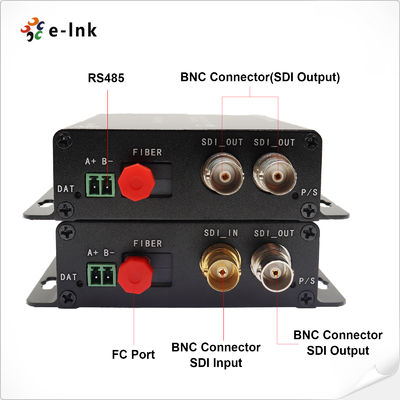 HD-SDI Fiber Converter with Embedded Audio & RS422/485 Data Transmission