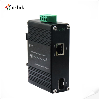 Auto MDI 95W PoE Media Converter 100/1000BASE-X SFP 48VDC