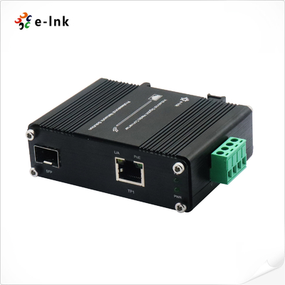 Auto MDI 95W PoE Media Converter 100/1000BASE-X SFP 48VDC