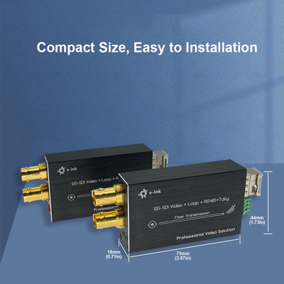 Wholesale 12G SDI Video Over Fiber Extender With Tally RS485 And Loop Out SMF LC 20KM