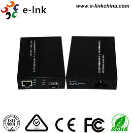 Lightweight Black Color Fiber Ethernet Media Converter Extremely Low Power Consumption