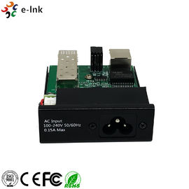 Lightweight Black Color Fiber Ethernet Media Converter Extremely Low Power Consumption