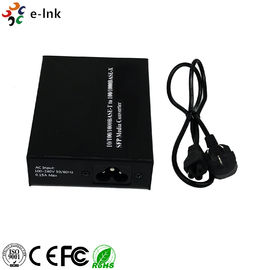 Lightweight Black Color Fiber Ethernet Media Converter Extremely Low Power Consumption