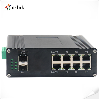 Industrial L2+ 8-Port Gigabit + 2-Port SFP Managed Ethernet Switch DIN-Rail