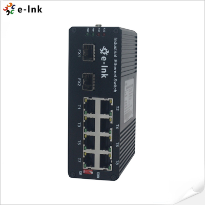 Industrial Ethernet Switch 8 PoE+ Ports 250m Range SFP Slots Surge Protection