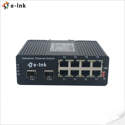Industrial Ethernet Switch 8 PoE+ Ports 250m Range SFP Slots Surge Protection
