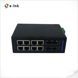 Metal Case Industrial Ethernet POE Switch 8x10/100/1000M Ethernet RJ45 Ports