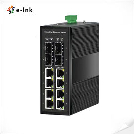Metal Case Industrial Ethernet POE Switch 8x10/100/1000M Ethernet RJ45 Ports