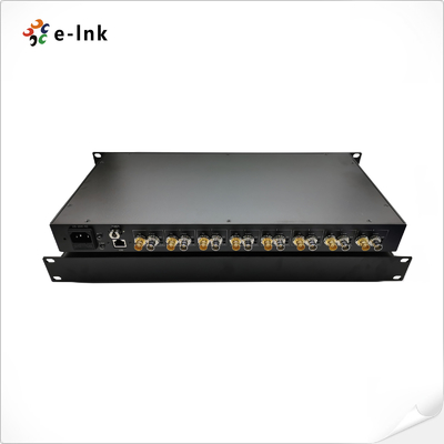 Fiber Transceiver 8Ch 3G-SDI Video 10G Ethernet Over Fiber Extender With Loop Out