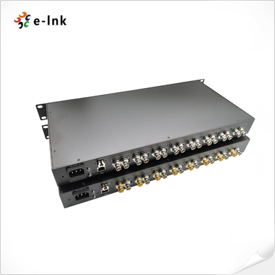 Fiber Transceiver 8Ch 3G-SDI Video 10G Ethernet Over Fiber Extender With Loop Out