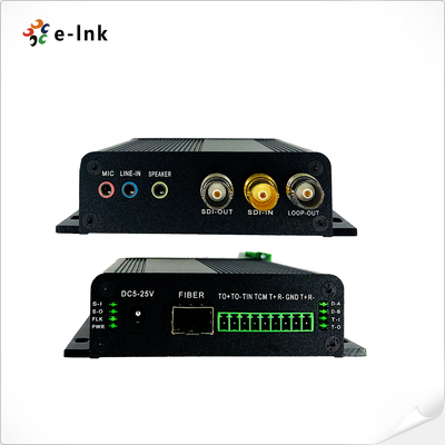 1Ch Bi-directional 3G-SDI với Loop-out + 1Ch Tally + 2Ch Bi-directional RS485 hoặc RS422 + 2Ch Stereo Audio + 1Ch Microphone over Fiber Converter