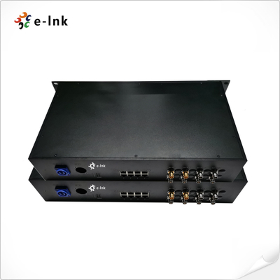 8Ch Gigabit PoE + 6Ch Tiến về phía trước 3G-SDI + 2Ch Tiến về phía sau 3G-SDI Fiber Optic Extender