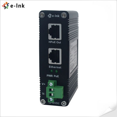 Công nghiệp Gigabit 60W PoE Injector, IEEE 802.3af / at, 12 ~ 48V DC Wide Input