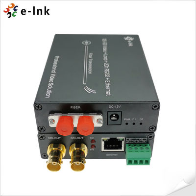 Bộ chuyển đổi quang LNK-12GSDI Series với Video 4K UHD, Loop-out, Gigabit Ethernet & RS485