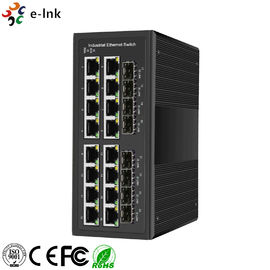 IP40 Ethernet công nghiệp POE Switch 16 Cổng 10/100 / 1000T 802.3at PoE + 8 Cổng 100 / 1000X SFP